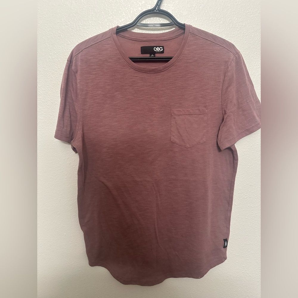 GBG Los Angeles Men's Casual T-Shirt - Maroon/Brownish
